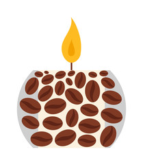 Vector candles in flat style. Candles light flame christmas candlelight wax decoration. Celebration glowing religion candles birthday traditional decoration. Romance night bright flame.