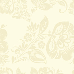 Vector Abstract elegance seamless pattern with floral background
