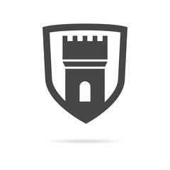 Castle, fortress vector icon