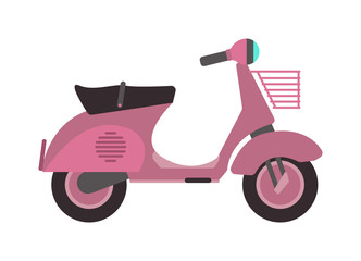 Obraz premium Vector vintage scooters retro motorbike. Retro motorbike motor transport old travel bike. Design engine retro motorbike black road urban drive scooter. Stylish hipster beautiful auto.