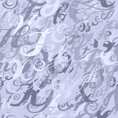 Calligraphy alphabet typeset lettering. Seamless wallpaper patte