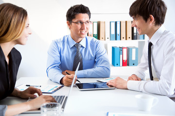 Business people working at modern office