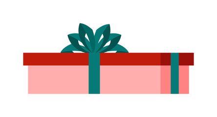 Vector gift box cardboard empty container packaging. Gift box carton package paper, ribbon bow. Gift box celebration holiday warehouse receive icon