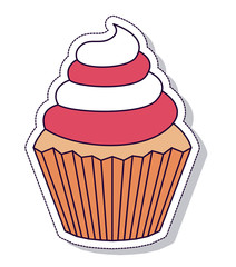 patriotic cupcake isolated icon design