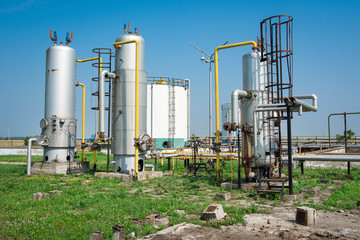 old industrial storage tank