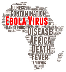 Fototapeta na wymiar Ebola virus word cloud concept