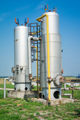 old industrial storage tank