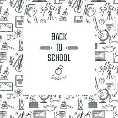 Naklejka premium Back to school