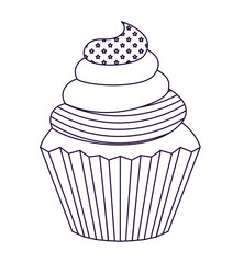 patriotic cupcake isolated icon design