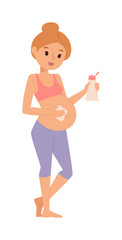 Meditating on maternity pregnant woman meditating while sitting yoga position fitness healthy lifestyle character vector. Pregnant yoga beautiful healthy lifestyle and fitness pregnant yoga.