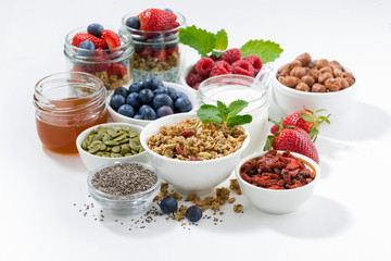 fresh foods for healthy nutrition and breakfast 