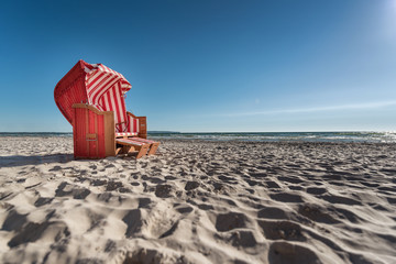 Strandurlaub, Strandkorb, Ostseebad Binz, Insel Rügen, Mecklenburg Vorpommern, Ostseeküste