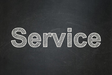 Obraz premium Finance concept: Service on chalkboard background