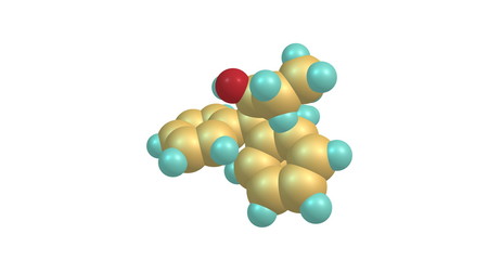 Betamethadol molecular structure isolated on white