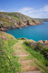 Path on th cliff of the South coast, Guernsey