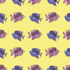 Pattern with mosaic design.