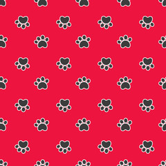 Seamless pattern with cat or dog footprints