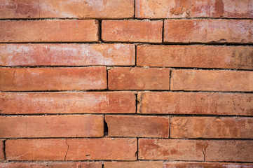 Red brick wall texture grunge background