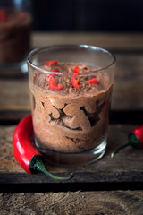 Chocolate mousse with chili pepper - 115516084