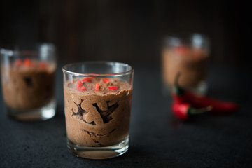 Chocolate mousse with chili pepper - 115516095