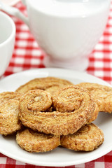 palmier pastries made with spelt flour