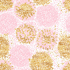 pink and gold flowers pattern