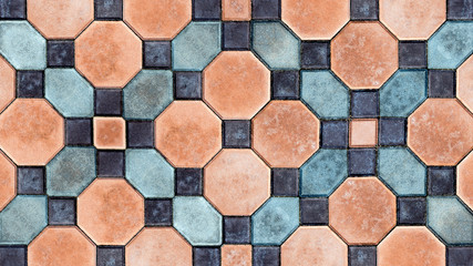 color brick floor
