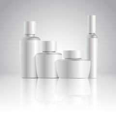 Cosmetic isolated product 3d cosmetic bottle plastic  series bea