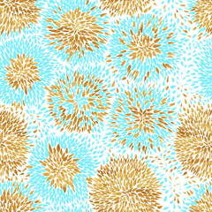 pattern gold foil and sea blue - 115516851