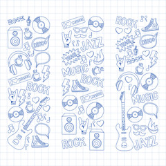 Music doodle vector set