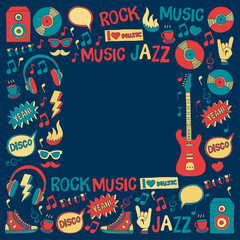 Music doodle vector set