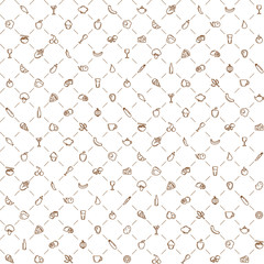 Naklejka premium Seamless vector pattern with food. 