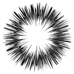Speed Lines sphere. Graphic Explosion. Design Element. Vector Illustration