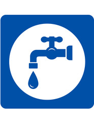 blue tap and drop icon