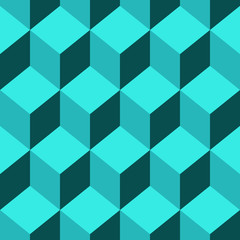 Seamless pattern vector cube art