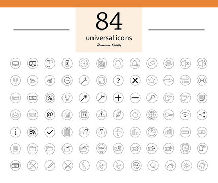 84 universal icons