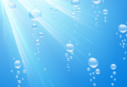Water background with bubbles.