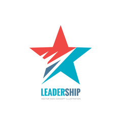 Leadership - vector logo concept illustration. Abstract star sign. Decorative design element.