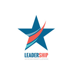 Leadership - vector logo concept illustration. Abstract star USA symbol. Decorative design element.