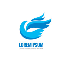 Fototapeta premium Bird - vector logo concept illustration. Dove creative sign. Design element.