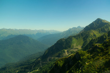 Fototapeta na wymiar Кавказские горы/ Caucasus mountains