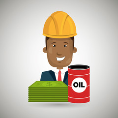 man and oil  isolated icon design, vector illustration  graphic 