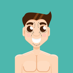 Plastic surgery man