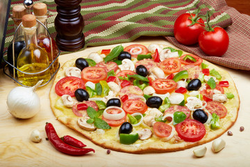 colorful Italian pizza 