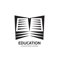 Library book - vector logo template. Education sign concept illustration. E-book symbol. Design element.