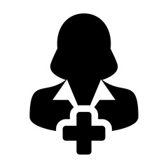 Add User Icon - Woman, Profile, Businesswoman, Person icon in vector illustration