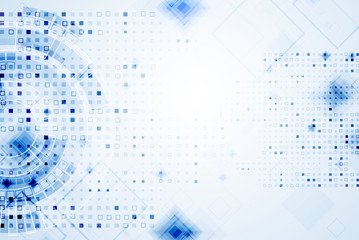Abstract blue technological background.