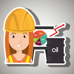 woman and industry isolated icon design, vector illustration graphic