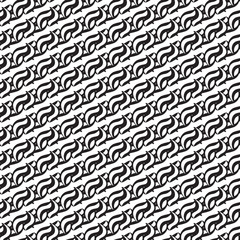 Seamless pattern black and white. Figure with a decorative wave. Wallpapers with smooth lines. Vector illustration.

