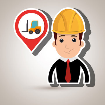 man and mounted load isolated icon design, vector illustration  graphic 